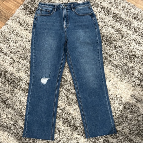 Volcom Jeans Denim Straight Leg Blue Pants High Rise - Picture 4 of 10